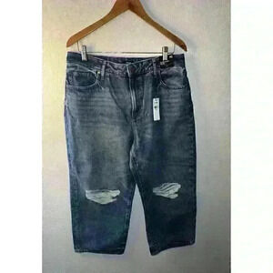 Express Women’s Jeans Relaxed‎ Straight High Rise Rigid 14S 14 Short NWT